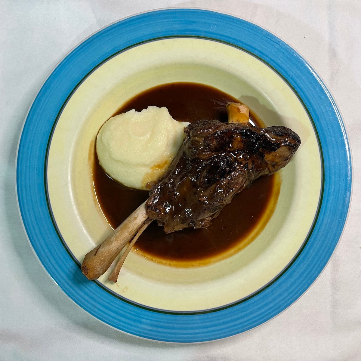 Lamb Shank served with Mash Potato