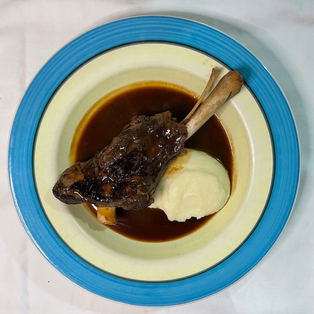 Lamb Shank served with Mash Potato