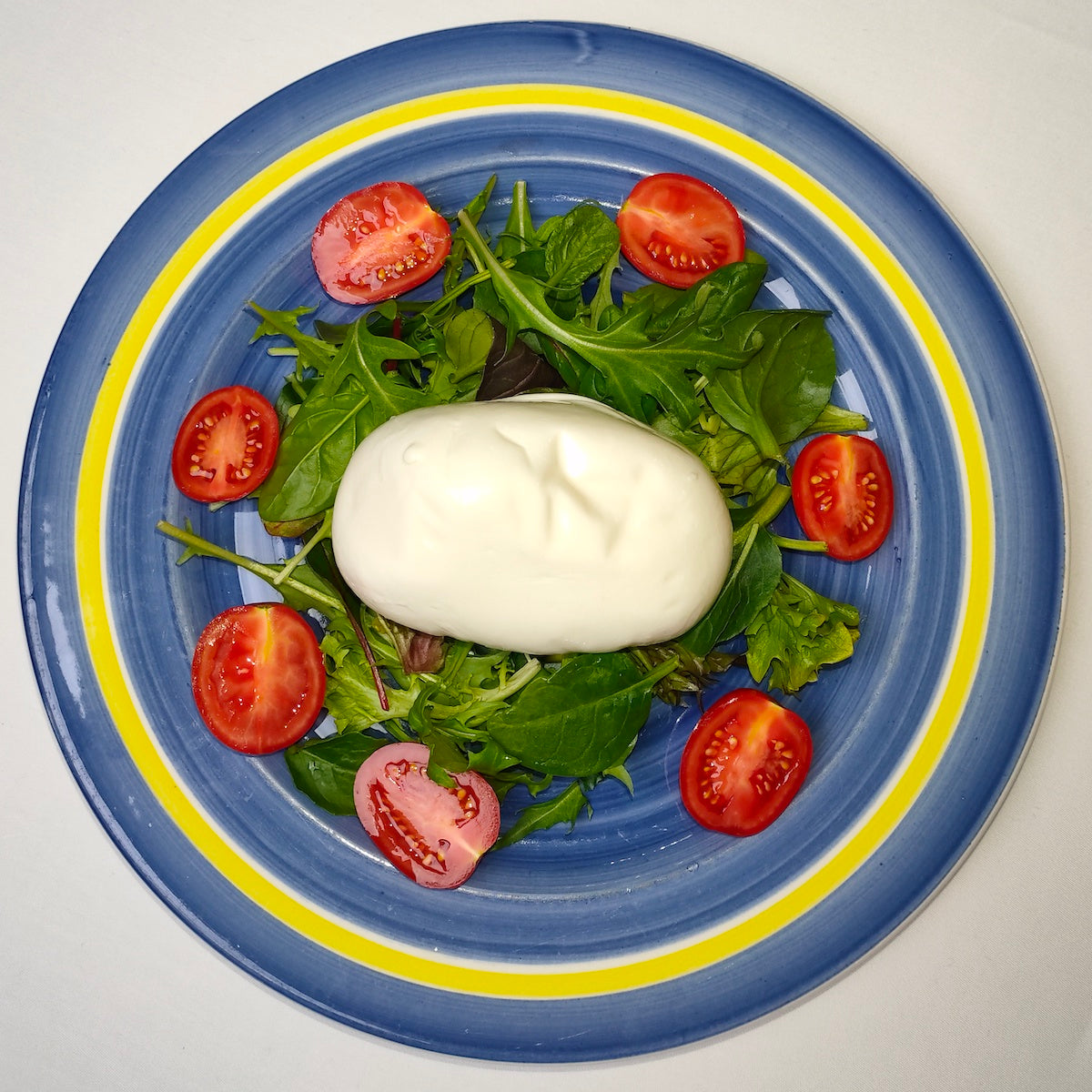 Whole Burrata Cheese with Sicilian Tomatoes (VEGETARIAN)