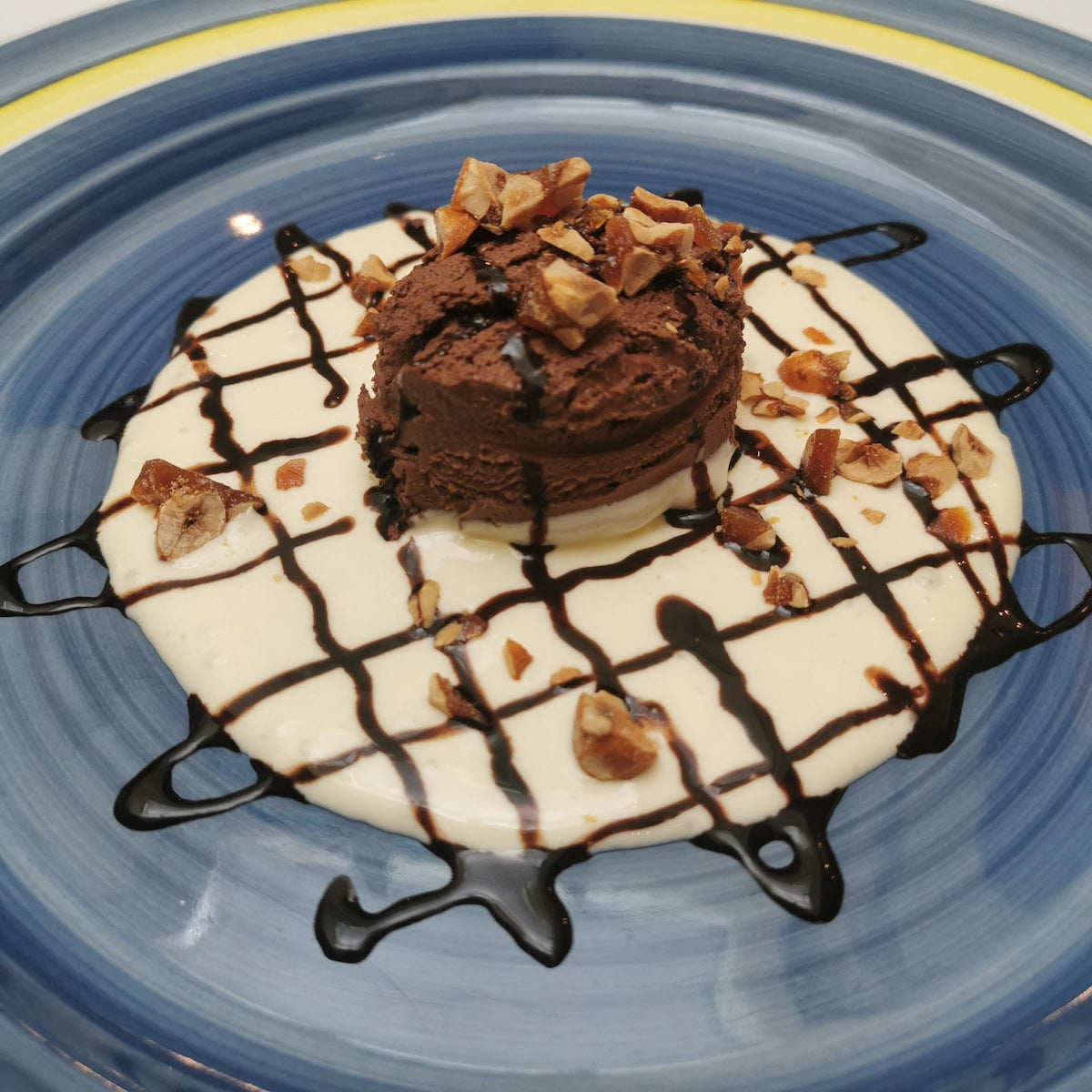 Chocolate Gianduia with Mascapone Cream and Crispy Hazelnut