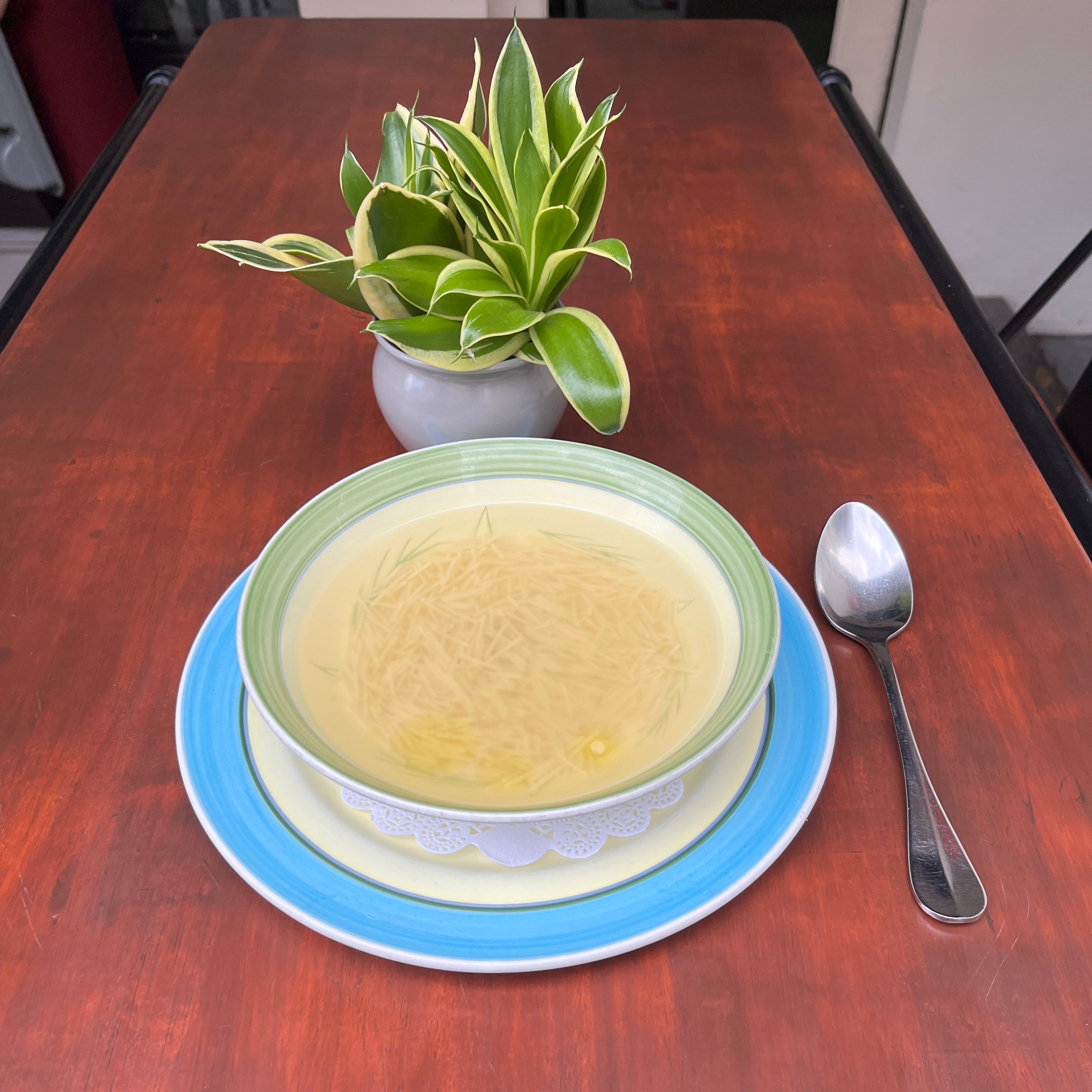 Chicken Stock with Fidellini Pasta