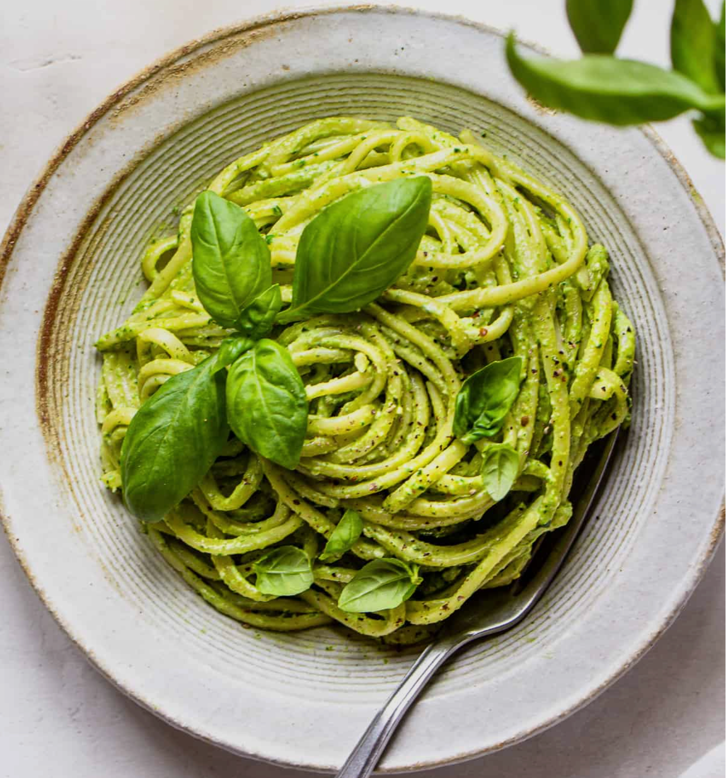 Homemade Tagliolini with Pesto Sauce (VEGETARIAN)