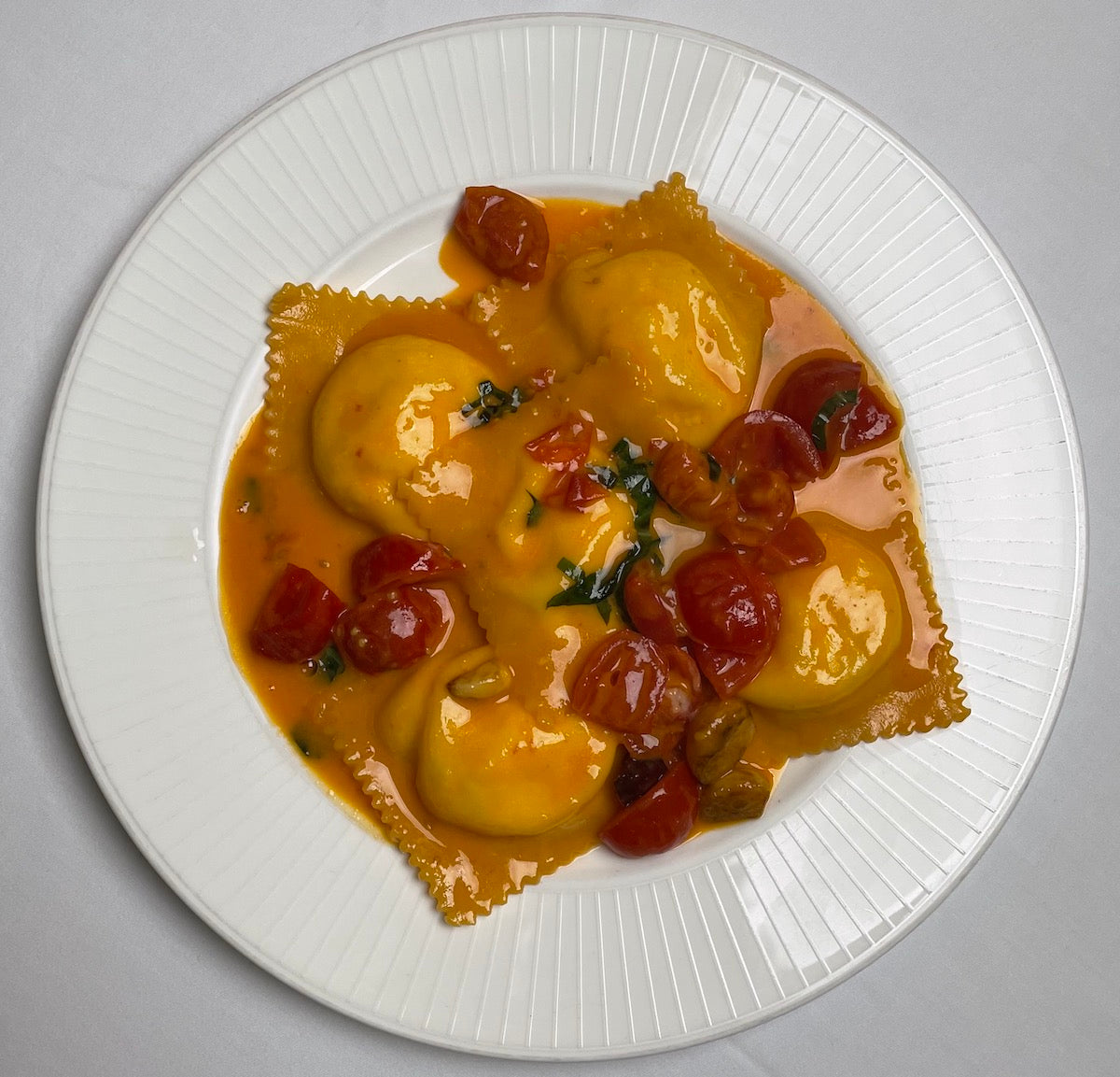 Homemade Ravioli Stuffed with Burrata Cheese (VEGETARIAN)